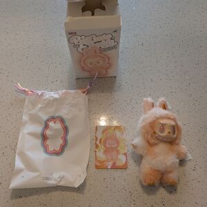 Adorable Plush Bunny Toy - Cream and Pink